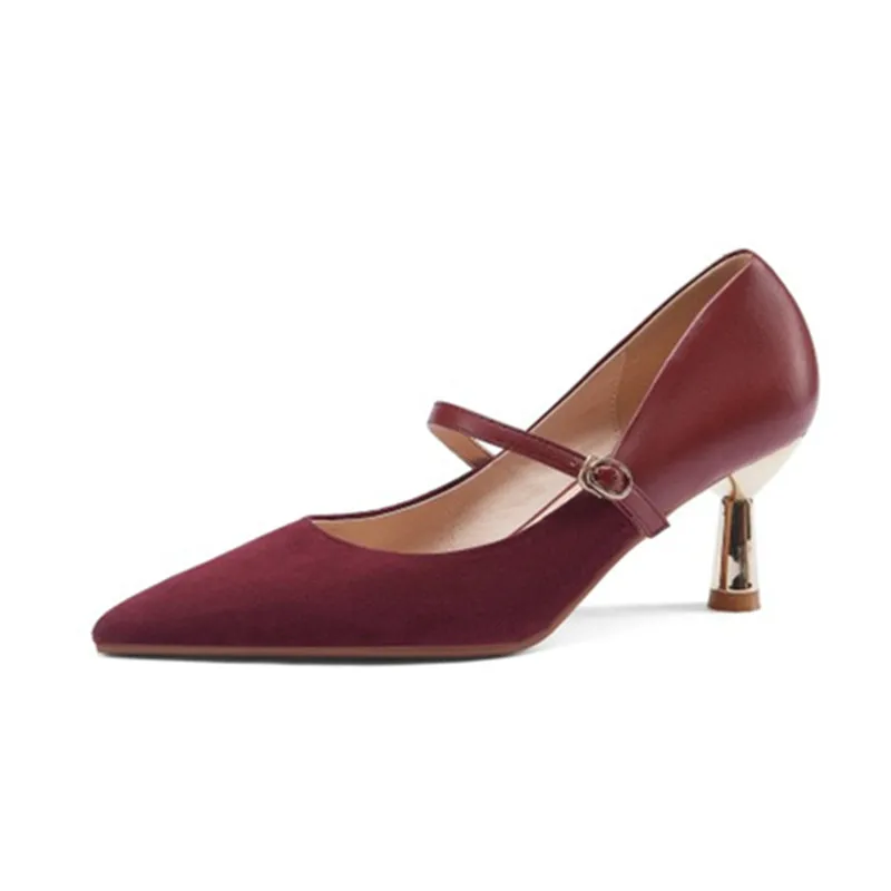 Prova Perfetto 2021 women high heels shoes spring red pumps Kid Suede pointed toe ladies shoes buckle strap party shoes female
Prova Perfetto 2021 women high heels shoes spring red pumps Kid Suede pointed toe ladies shoes buckle strap party shoes female