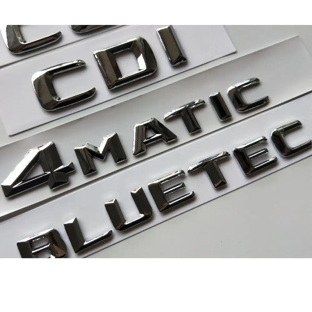 3D Серебристые хромовые буквы для Mercedes Benz W221 W222 S320 S350 S400 S450 S500 S550 S560 S600 S650 S680 CDI BLUETEC