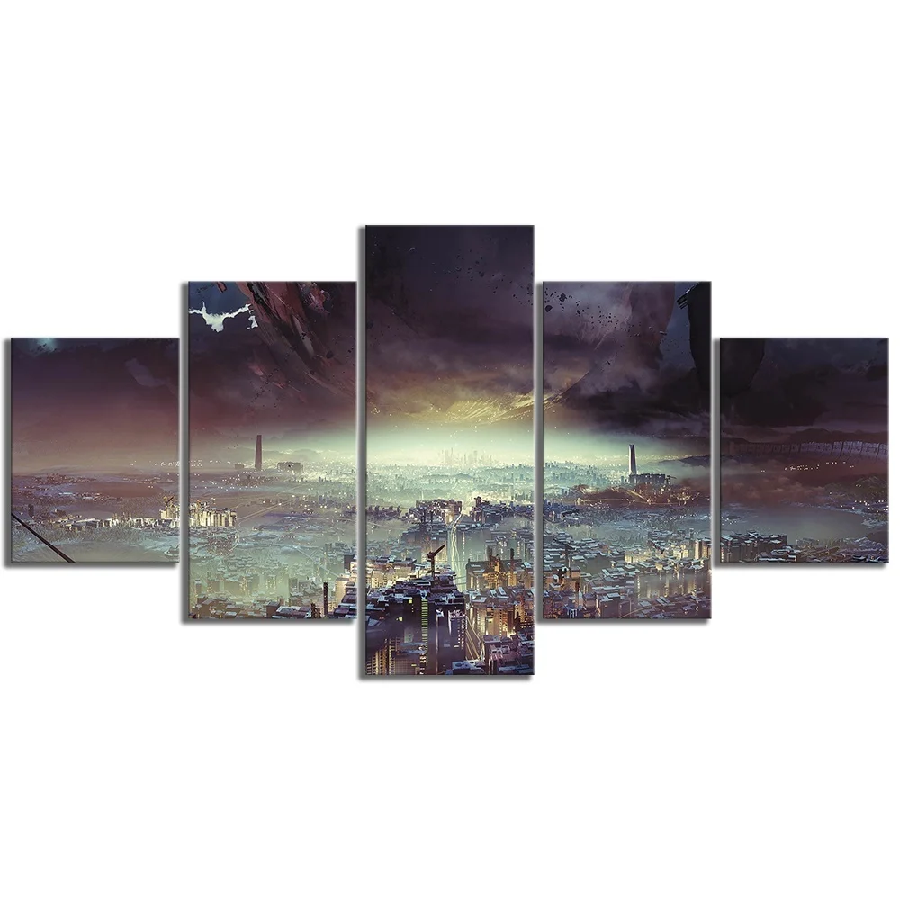5 piece Destiny 2 Game Poster Lost Planet Cityscape HD Fantasy Art Canvas for Bedroom Home Decor Framework Modular
5 piece Destiny 2 Game Poster Lost Planet Cityscape HD Fantasy Art Canvas for Bedroom Home Decor Framework Modular