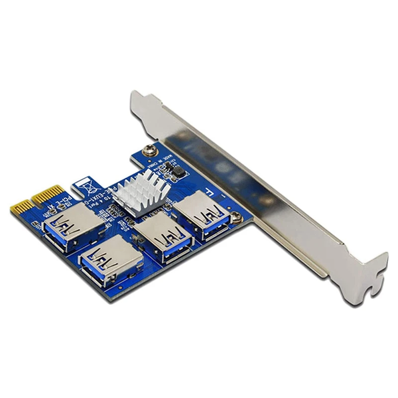 PCI-E адаптер PCI-E слот один для четырех USB3.0 PCI-E 1X к PCI-E 16X графическая карта расширения для майнинга BTC
PCI-E адаптер PCI-E слот один для четырех USB3.0 PCI-E 1X к PCI-E 16X графическая карта расширения для майнинга BTC