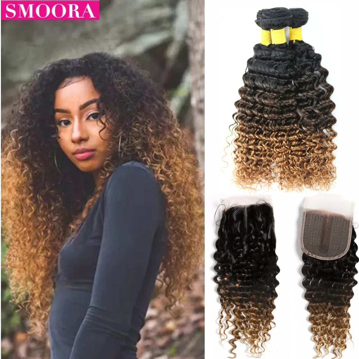 Ombre Smoora Deep Wave Hair 3 Bundles 1b/4/27 Non Remy Human Hair Bundles With Closure Extensions Beauty 3/4 Bundles Human Hair
Ombre Smoora Deep Wave Hair 3 Bundles 1b/4/27 Non Remy Human Hair Bundles With Closure Extensions Beauty 3/4 Bundles Human Hair