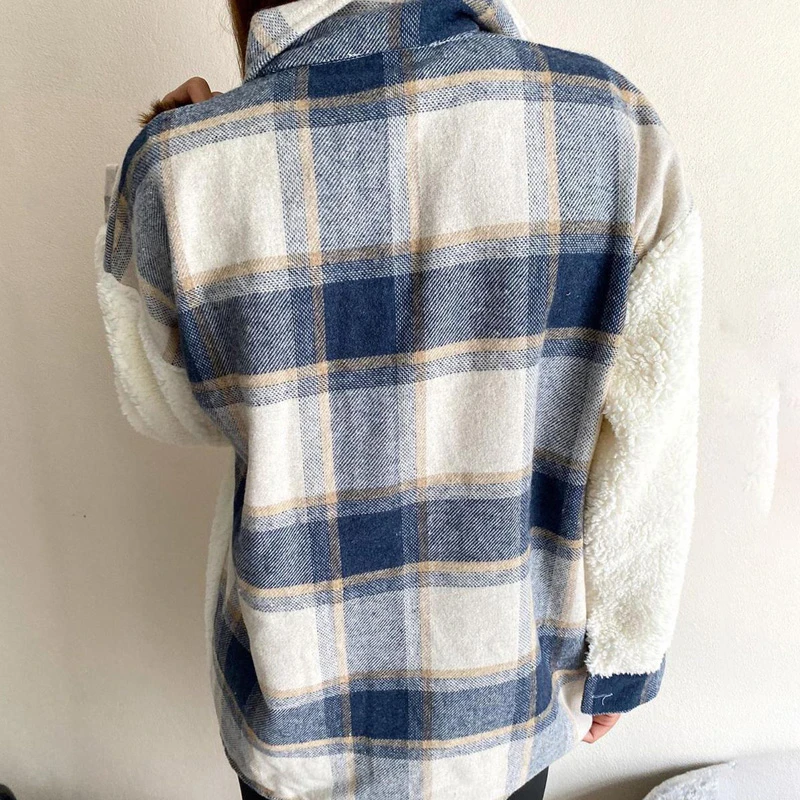Winter Women Shirt Vintage Oversize Plaid Shirt Pockets Long Sleeve Turn-Down Collar Thick Blouse Autumn Casual Warm Outwear 
Winter Women Shirt Vintage Oversize Plaid Shirt Pockets Long Sleeve Turn-Down Collar Thick Blouse Autumn Casual Warm Outwear