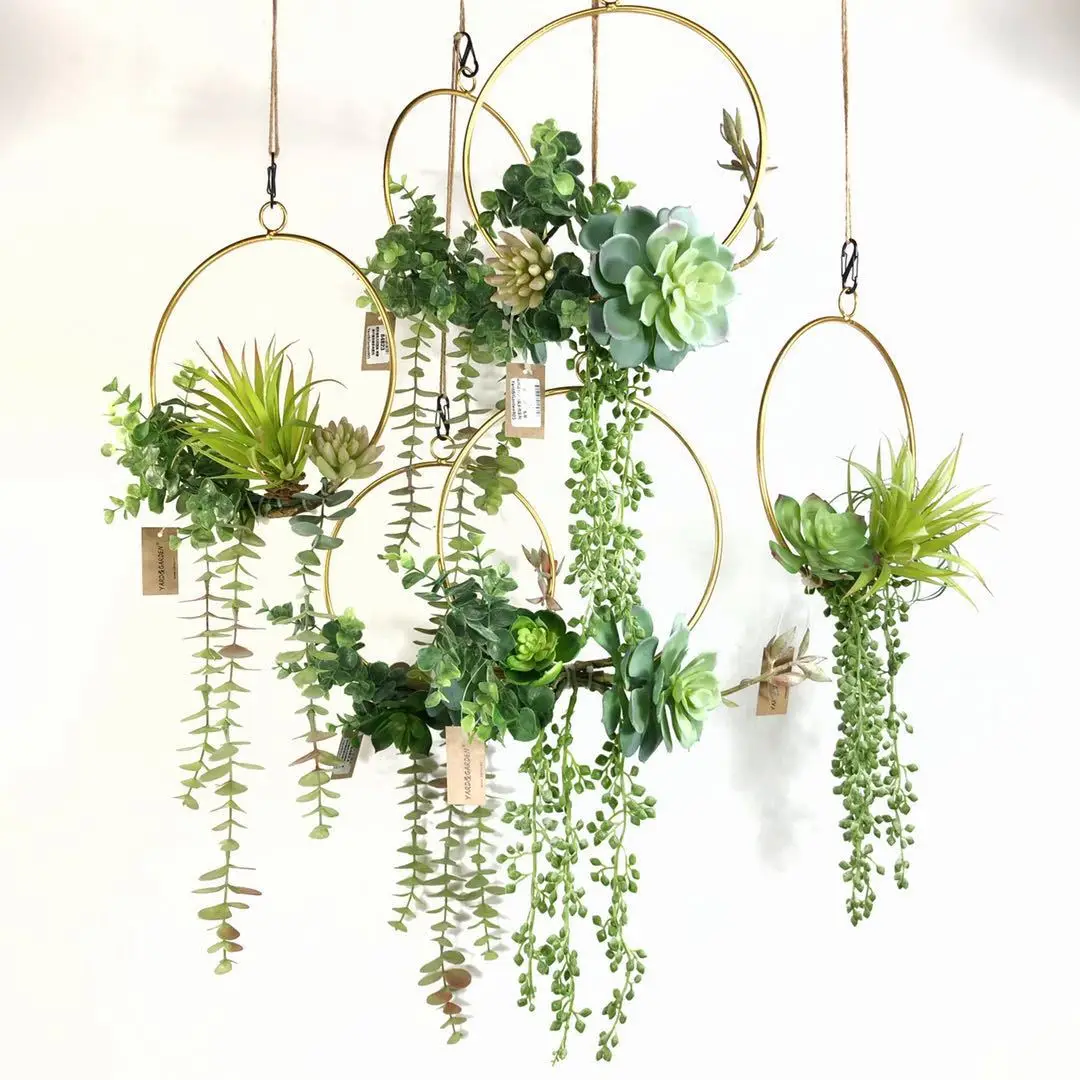 Nordic INS Artificial Succulents Green Plants and Metal Garland For Wedding Decoration Home Bedroom Party Hanging Decor Props
Nordic INS Artificial Succulents Green Plants and Metal Garland For Wedding Decoration Home Bedroom Party Hanging Decor Props