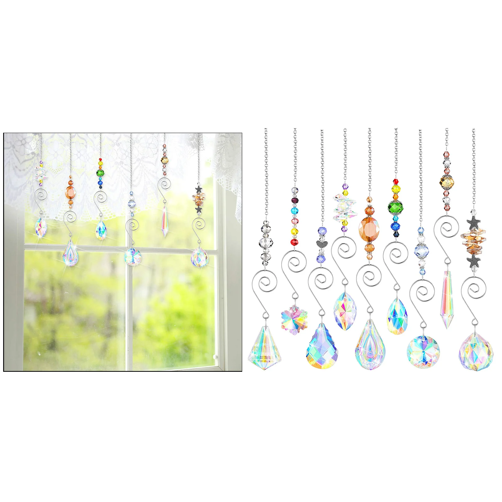 9pcs Crystals Sun Catcher Window Suncatcher Prism Crystal Chandelier Pendant for Wedding Wall Home Cars Christmas Outdoor Garden
9pcs Crystals Sun Catcher Window Suncatcher Prism Crystal Chandelier Pendant for Wedding Wall Home Cars Christmas Outdoor Garden