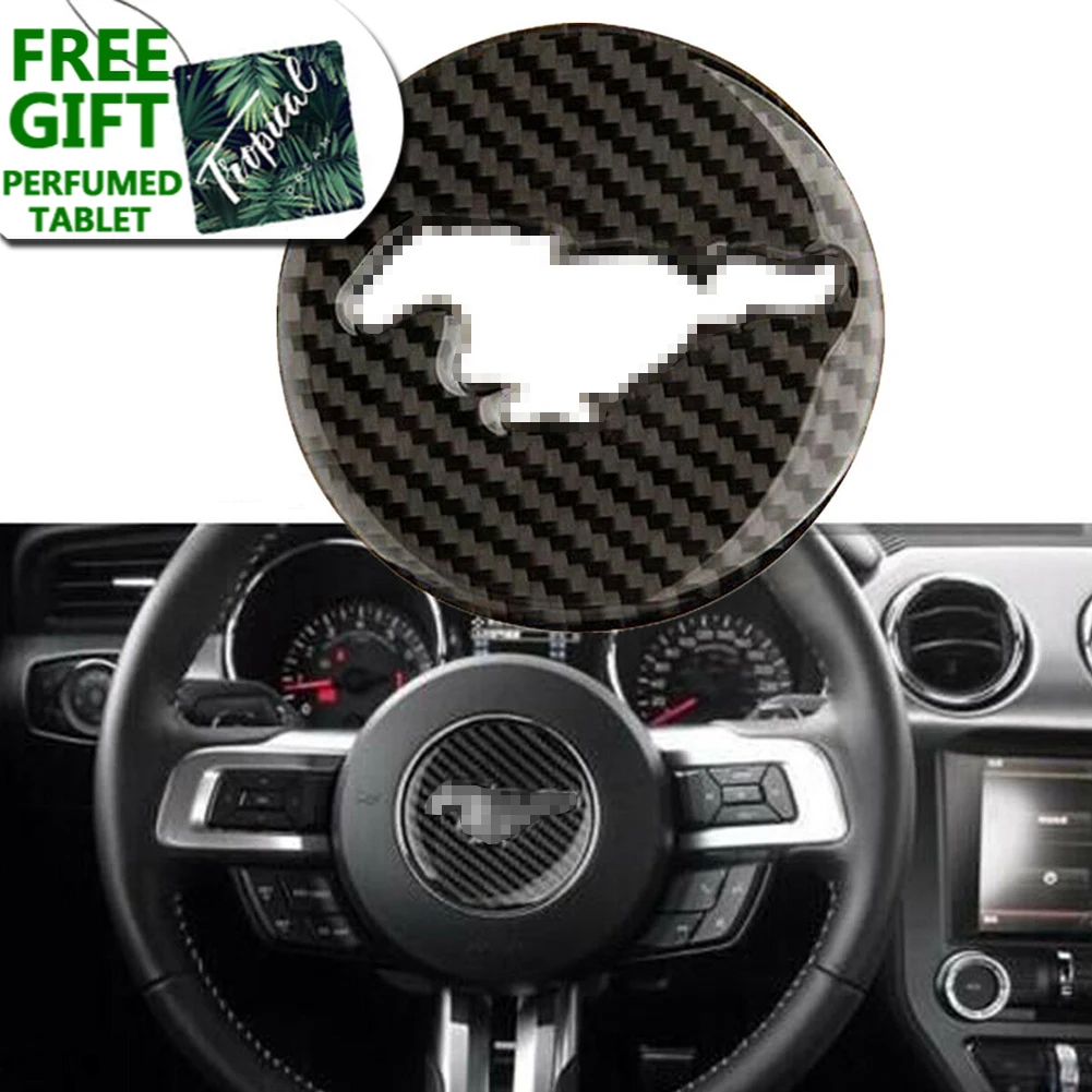 Carbon Fiber Car Interior Steering Wheel Panel Cover Trim Sticker Decoration for Ford Mustang 2015 2016 2017 2018 2019
Carbon Fiber Car Interior Steering Wheel Panel Cover Trim Sticker Decoration for Ford Mustang 2015 2016 2017 2018 2019