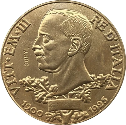 Копия итальянских монет в виде лир с покрытием 24 каратным золотом 1925