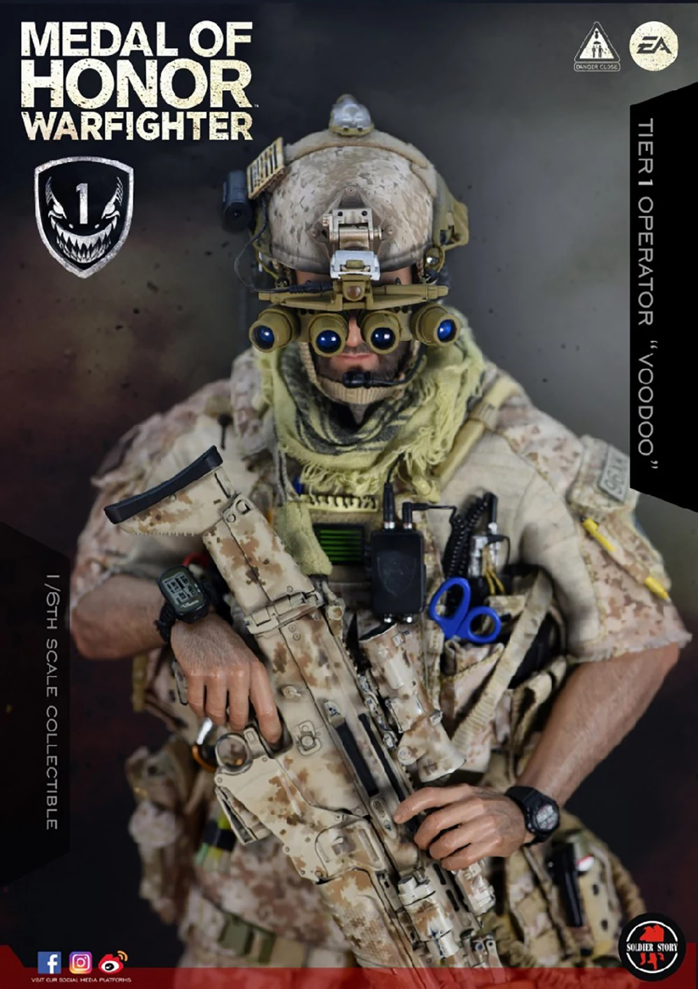 In Stock Soldier Story SS106 1/6 Scale Medal Of Honor Navy SEAL Tier One Operator Voodo Action Figure Model for Fans Collection
In Stock Soldier Story SS106 1/6 Scale Medal Of Honor Navy SEAL Tier One Operator Voodo Action Figure Model for Fans Collection