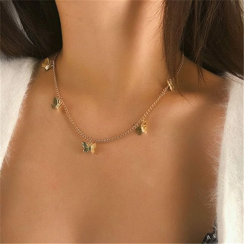 Butterfly Choker Pendant Necklace for Women Bohemian Gold Silver Color Clavicle Chain Necklace Jewelry
Butterfly Choker Pendant Necklace for Women Bohemian Gold Silver Color Clavicle Chain Necklace Jewelry