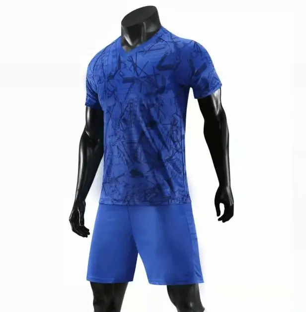 MEN'S T-SHIRT Adult Kids Soccer Jerseys Football sets Custom Short Sleeves blue Shirt Shorts Team Training Uniforms | Мужская одежда