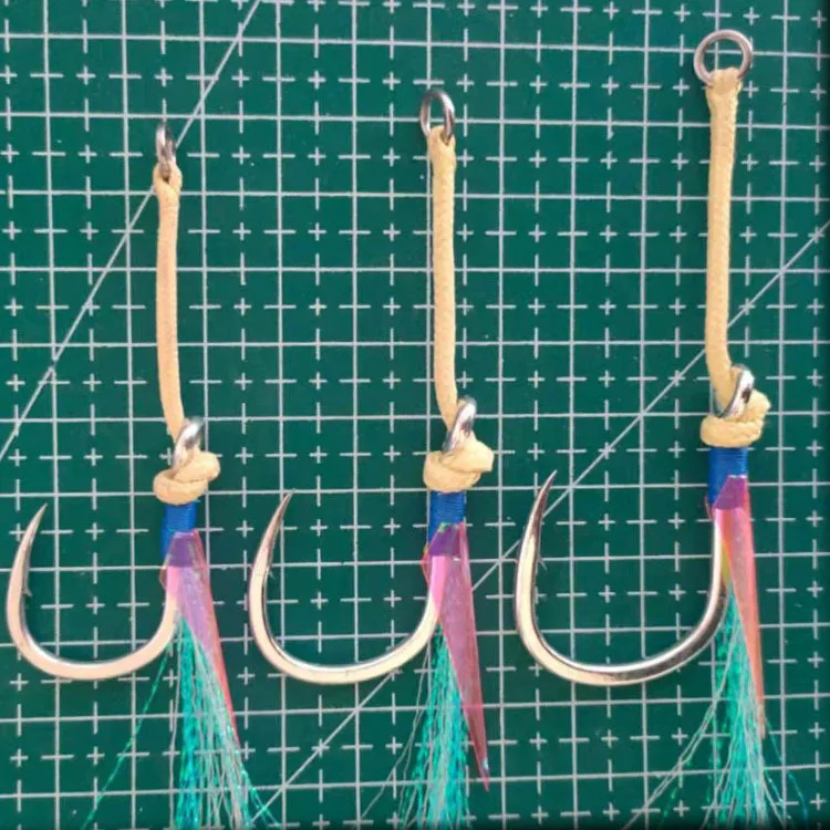 10 pairs BKK hooks 5/0 7/0 9/0 PE line Luminous Slow Jig Hook with feather Assist Double Hooks INCHIKU Jigging hook
10 pairs BKK hooks 5/0 7/0 9/0 PE line Luminous Slow Jig Hook with feather Assist Double Hooks INCHIKU Jigging hook