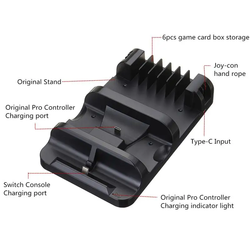 Multi-Function Charging Base Bracket Disc Storage Rack Securely Charge and Store Game Handle for Nintendo Switch
Multi-Function Charging Base Bracket Disc Storage Rack Securely Charge and Store Game Handle for Nintendo Switch