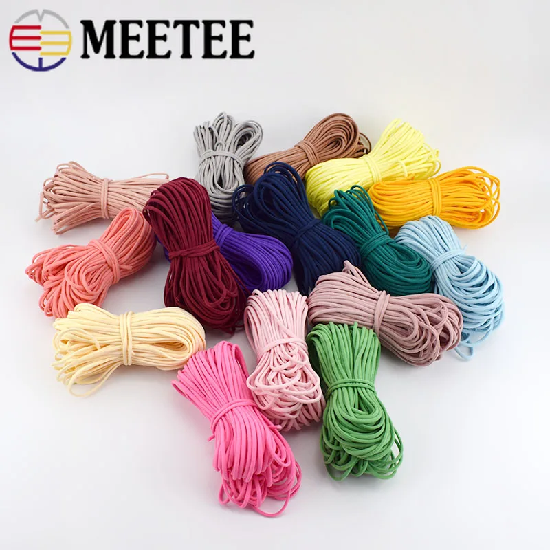 Meetee 23/50Yards 3mm Color Nylon Elastic Bands Ear String Round Rubber Rope Underwear Belt DIY Clothes Sewing Accessories
Meetee 23/50Yards 3mm Color Nylon Elastic Bands Ear String Round Rubber Rope Underwear Belt DIY Clothes Sewing Accessories