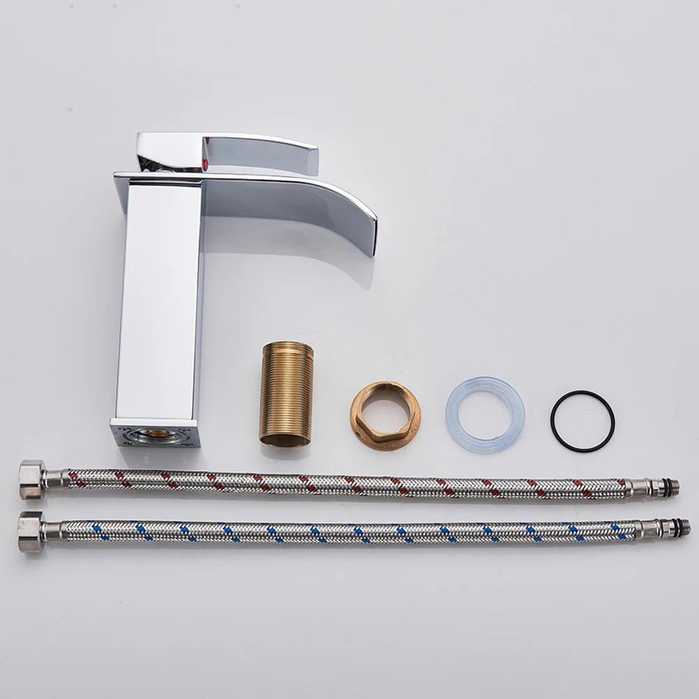 Rozin Hot cold basin faucet Waterfall Bathroom Vanity Sink Faucet Single Lever Chrome Brass Hot and cold Basin Washing Taps
Rozin Hot cold basin faucet Waterfall Bathroom Vanity Sink Faucet Single Lever Chrome Brass Hot and cold Basin Washing Taps