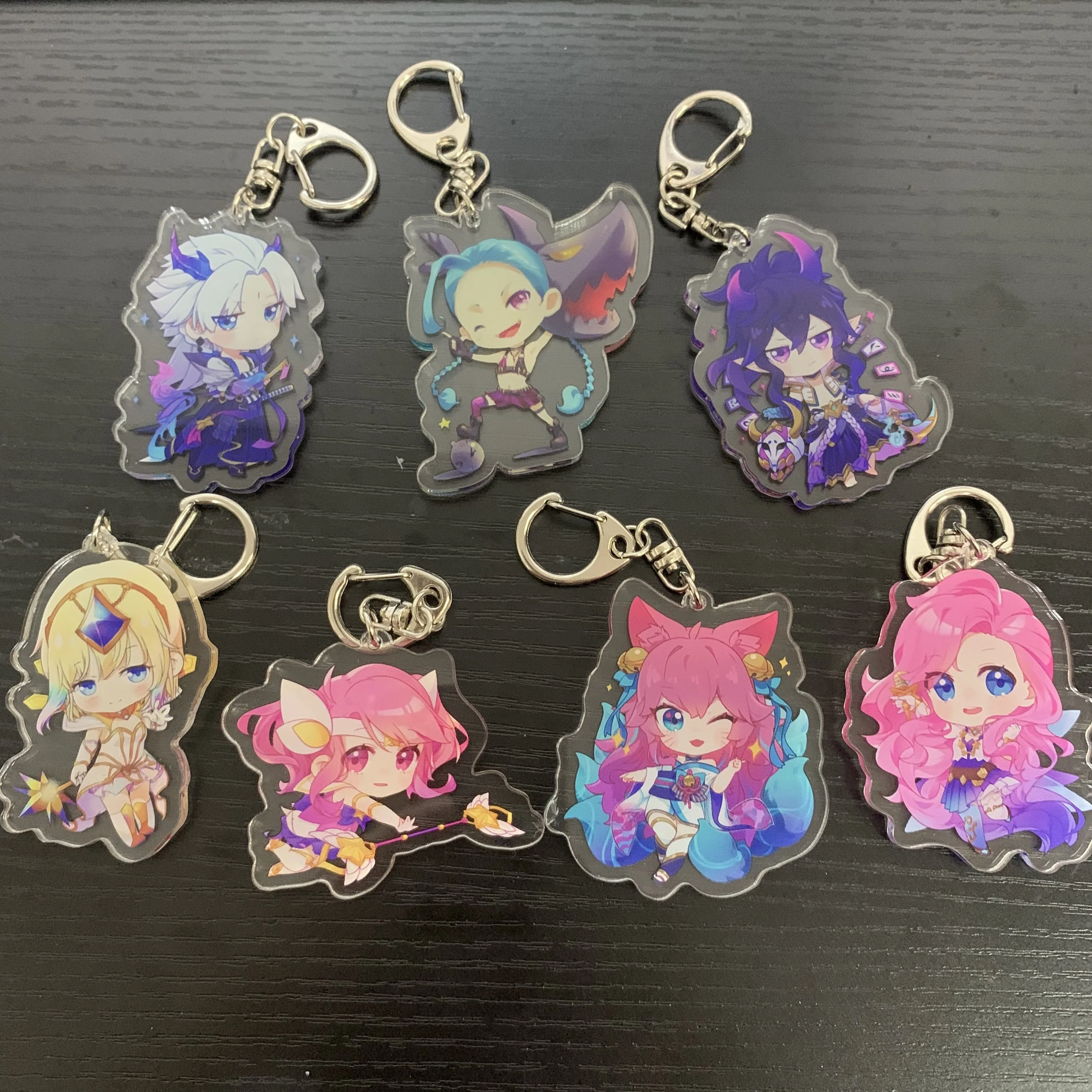 Cute Cartoon Hot Game League of New Legends Keychains LOL Acrylic Figures Yasuo Ahri Riven Rakan Kawaii Bag Pendant Fans Gifts
Cute Cartoon Hot Game League of New Legends Keychains LOL Acrylic Figures Yasuo Ahri Riven Rakan Kawaii Bag Pendant Fans Gifts