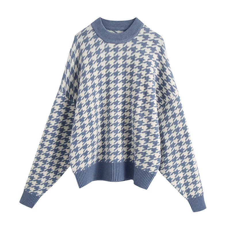 OMCHION Pull Femme 2021 Korean Fashion Women's New Knitted Thousand Plaid Vintage Sweater Casual Loose Oversized Pullover Jumper
OMCHION Pull Femme 2021 Korean Fashion Women's New Knitted Thousand Plaid Vintage Sweater Casual Loose Oversized Pullover Jumper