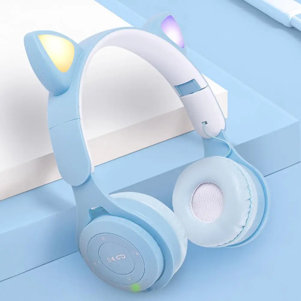 Wireless Headphones Cat Ear with Mic Bluetooth Cool Glow Light Stereo Bass Helmets Kids Gamer Girl Gifts PC Phone Gaming Headset
Wireless Headphones Cat Ear with Mic Bluetooth Cool Glow Light Stereo Bass Helmets Kids Gamer Girl Gifts PC Phone Gaming Headset