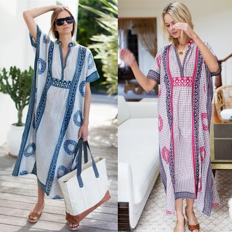 Летняя одежда с цветочным принтом женские макси пляжное платье Boho Chic модное Vestidos