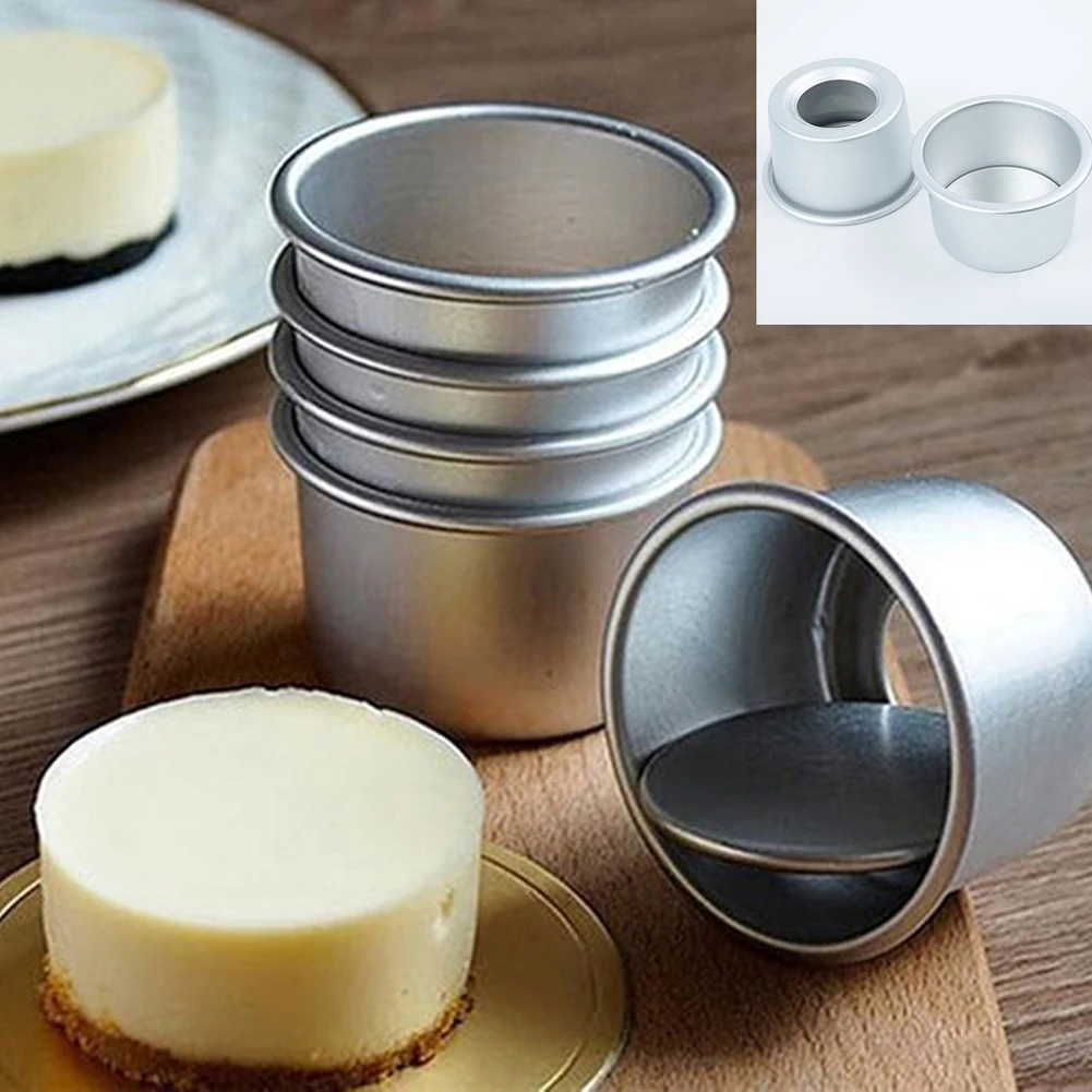 5Pcs 6*4CM DIY Aluminum Alloy Mini Cake Pan Removable Bottom Round Pudding Mold Baking Cake Mold Mini Cupcake Pan Kitchen Tools
5Pcs 6*4CM DIY Aluminum Alloy Mini Cake Pan Removable Bottom Round Pudding Mold Baking Cake Mold Mini Cupcake Pan Kitchen Tools