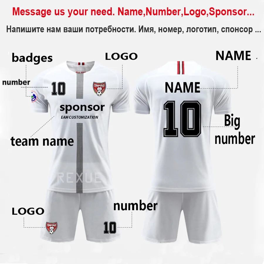 DIY Soccer jersey set men football uniform custom soccer jerseys futbol adult football set suit 2019 2020 New Big Size tracksuit
DIY Soccer jersey set men football uniform custom soccer jerseys futbol adult football set suit 2019 2020 New Big Size tracksuit