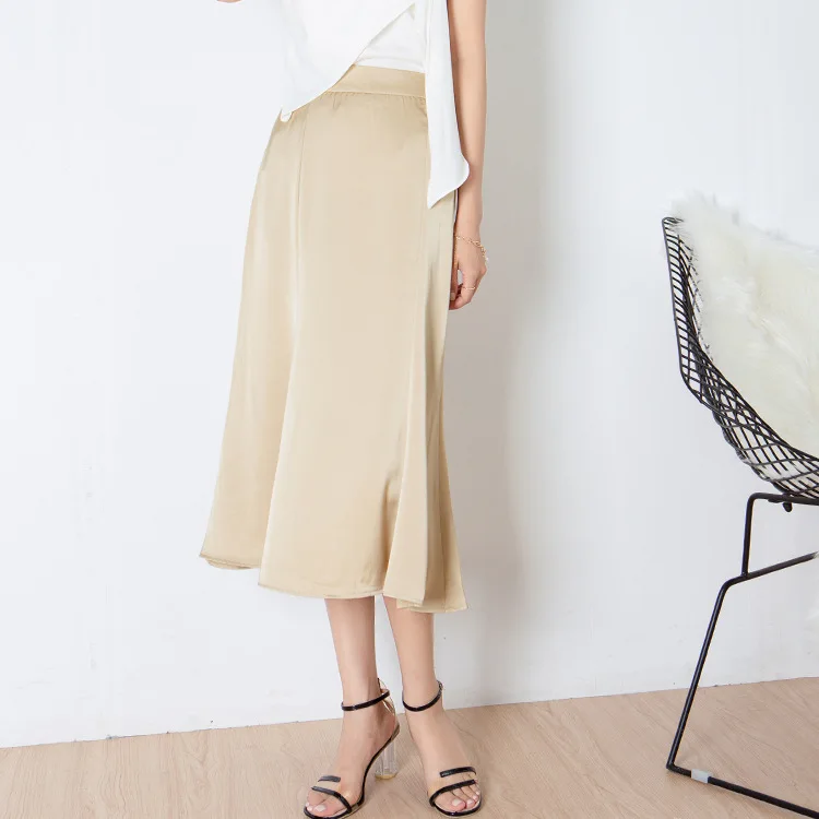 Korean Design Stitching Satin Fishtail Skirt Women's 2021 Summer High Waist Slim A-line Skirt Women
Korean Design Stitching Satin Fishtail Skirt Women's 2021 Summer High Waist Slim A-line Skirt Women