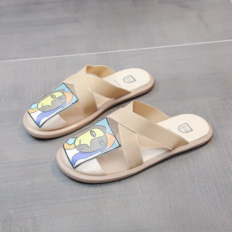 Korean Style Outdoor Indoor Summer Women's Sandals And Slippers Microfiber Low-top Flat-Heeled Mesh Uppers Soft Trendy Shoes
Korean Style Outdoor Indoor Summer Women's Sandals And Slippers Microfiber Low-top Flat-Heeled Mesh Uppers Soft Trendy Shoes