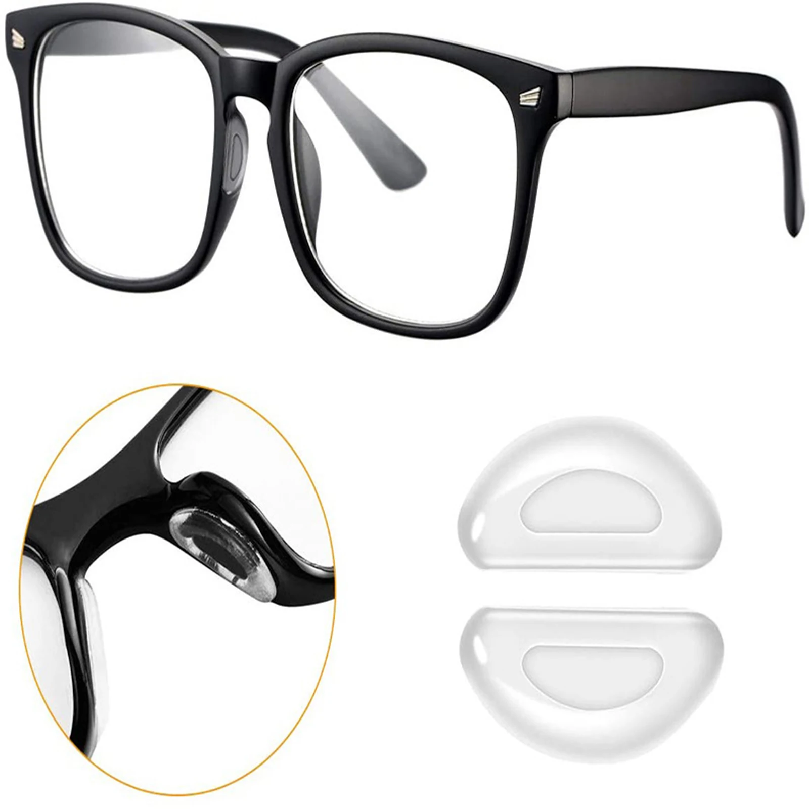 

Клейкие носоупоры для очков D-образной формы, противоскользящие мягкие силиконовые носоупоры, носоупоры для очков, солнцезащитные очки 15*7*2 ...