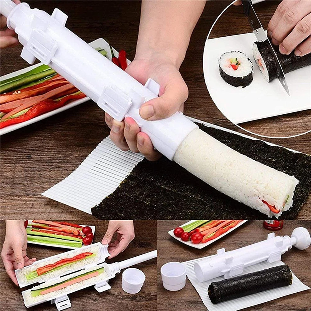 Sushi Maker Quick DIY Rice Mold Bazooka Seaweed Dried Roller Japanese Kitchen Tools Gadgets Accessories Sushi Machine Creative
Sushi Maker Quick DIY Rice Mold Bazooka Seaweed Dried Roller Japanese Kitchen Tools Gadgets Accessories Sushi Machine Creative