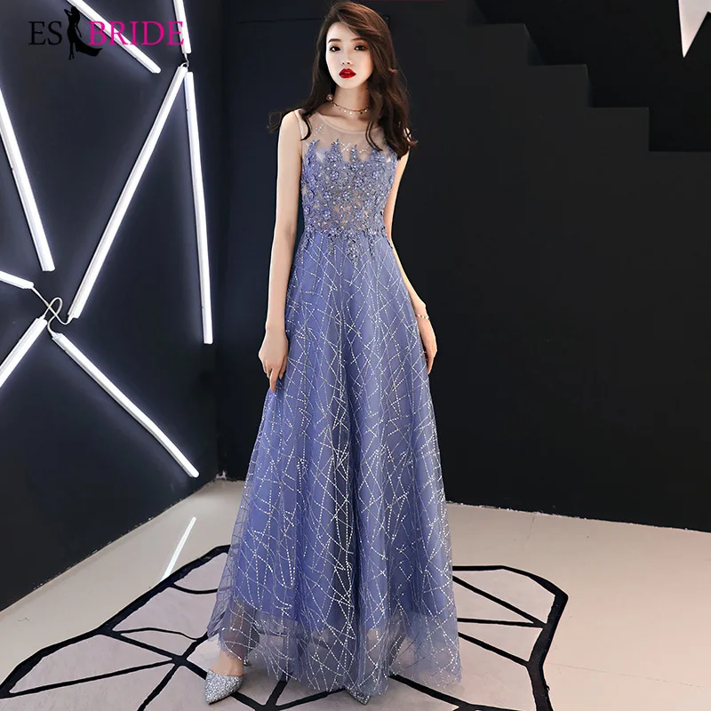 Royal Blur Formal Dress Women Elegant Sleeveless Sexy Muslim Evening Dress Party Princess O-neck ES2595 cocktail dresses
Royal Blur Formal Dress Women Elegant Sleeveless Sexy Muslim Evening Dress Party Princess O-neck ES2595 cocktail dresses