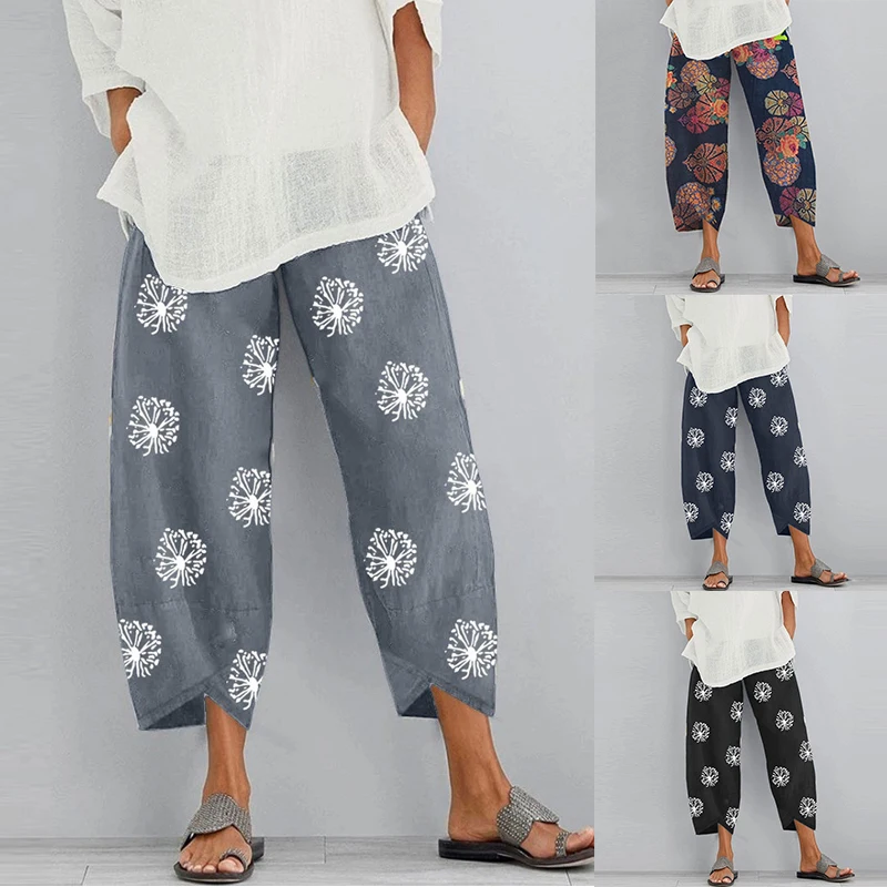 Vintage Printed Harem Pants Women Summer Casual Elastic Waist Plus Size Trousers Female Cotton Linen Loose Wide Leg Pant S-5XL
Vintage Printed Harem Pants Women Summer Casual Elastic Waist Plus Size Trousers Female Cotton Linen Loose Wide Leg Pant S-5XL