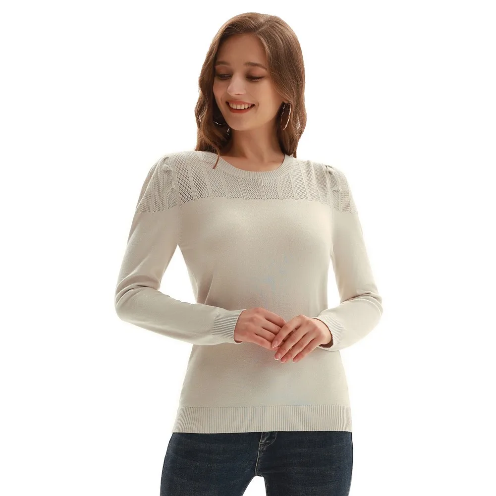 GK Women Turtleneck Pullovers Sweater Hollowed-Out Patchwork Sweaters Puffed Long Sleeve Crew Neck Jumper Top Solid Knitwear New
GK Women Turtleneck Pullovers Sweater Hollowed-Out Patchwork Sweaters Puffed Long Sleeve Crew Neck Jumper Top Solid Knitwear New