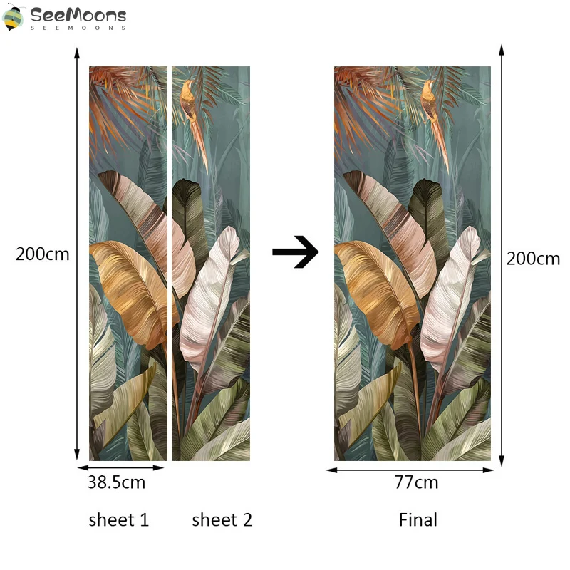 PVC Waterproof Self-adhesive Door Stickers Wall Decor Banana Leaf 3D Photo Mural Wallpaper Living Room Bedroom Decor Wall Decals
PVC Waterproof Self-adhesive Door Stickers Wall Decor Banana Leaf 3D Photo Mural Wallpaper Living Room Bedroom Decor Wall Decals