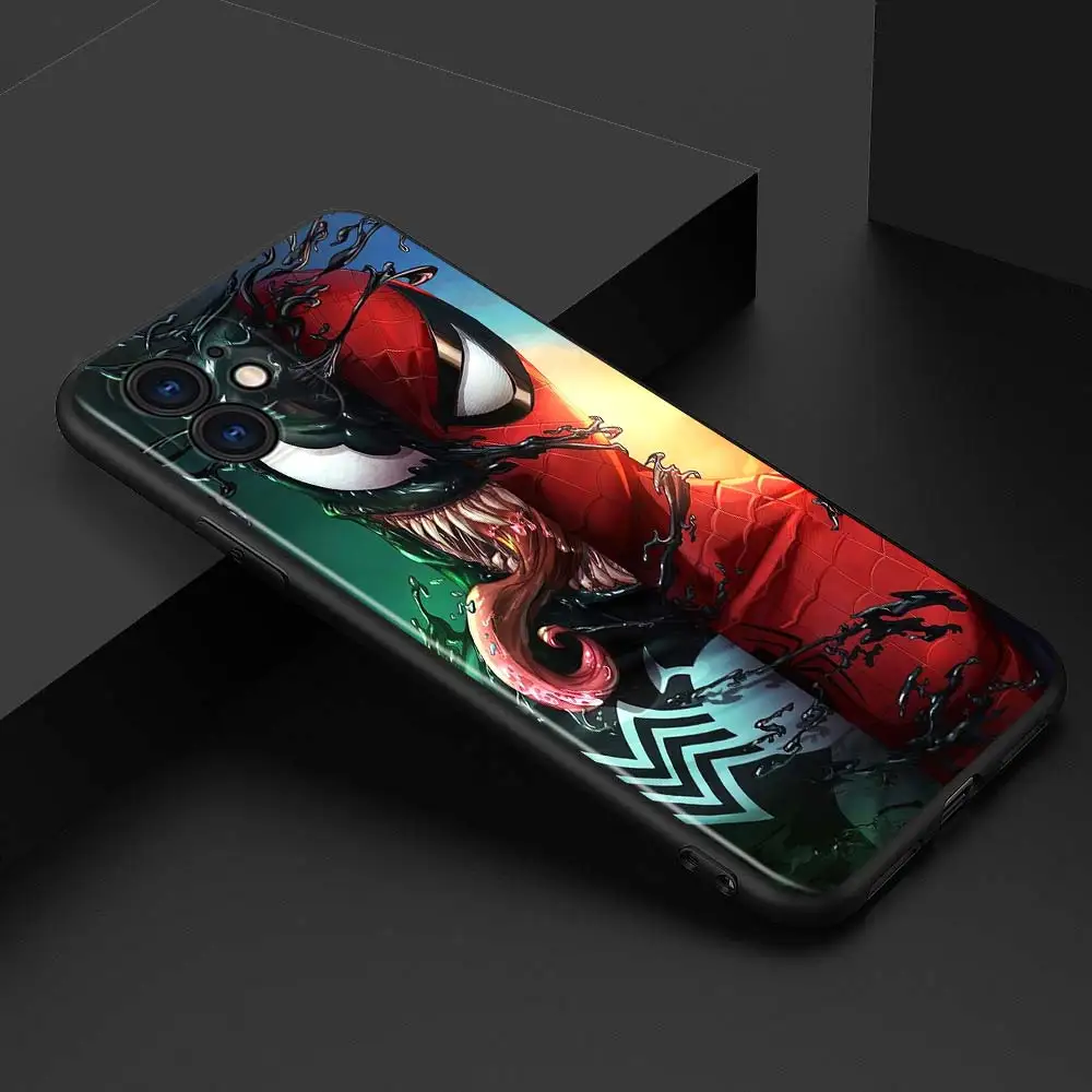 "Человек-паук" для Apple iPhone 12 Pro Max Мини 11 XS X XR 6S 6 7 8 плюс 5S SE2020 мягкий чехол задней