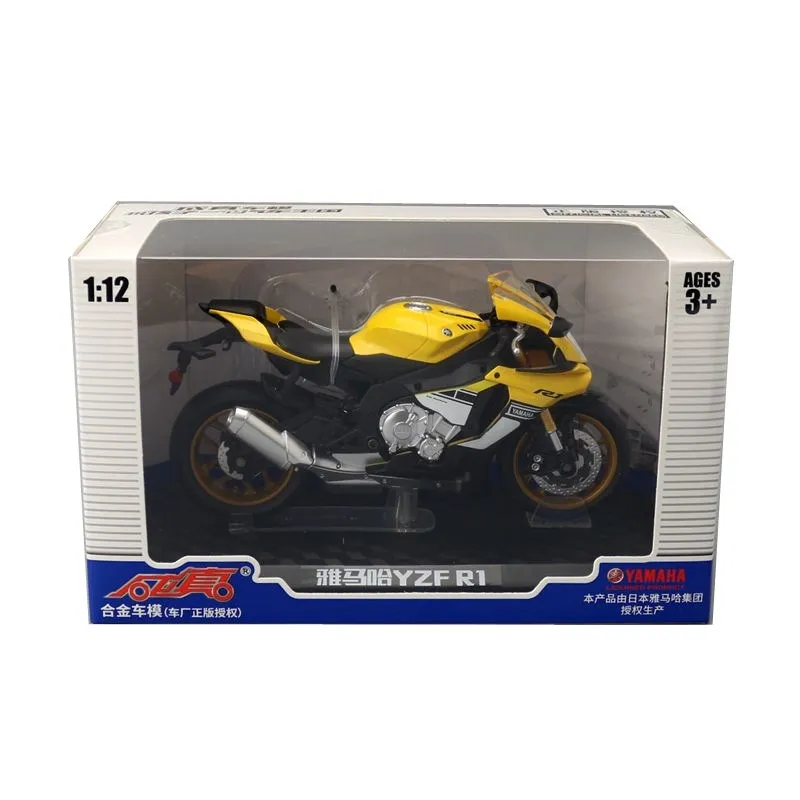 1:12 Simulation Alloy Car Model Yamaha YZF-R1 Motorcycle Street Car Toys Locomotive Shock Absorber Play Vehicles & Model 
1:12 Simulation Alloy Car Model Yamaha YZF-R1 Motorcycle Street Car Toys Locomotive Shock Absorber Play Vehicles & Model