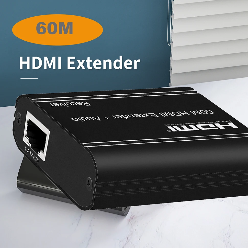 60M HDMI Extender with Audio Over RJ45 Ethernet cat5 cat6 Cable with HDMI Loop out for PS4 Apple TV Mac Laptop PC Monitor
60M HDMI Extender with Audio Over RJ45 Ethernet cat5 cat6 Cable with HDMI Loop out for PS4 Apple TV Mac Laptop PC Monitor