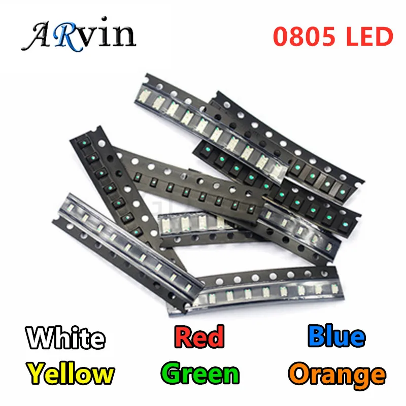 100pcs/lot 6 Colors SMD 0805 Led DIY kit Ultra Bright Red/Green/Blue/Yellow/White/Orange Water Clear LED Light Diode set
100pcs/lot 6 Colors SMD 0805 Led DIY kit Ultra Bright Red/Green/Blue/Yellow/White/Orange Water Clear LED Light Diode set