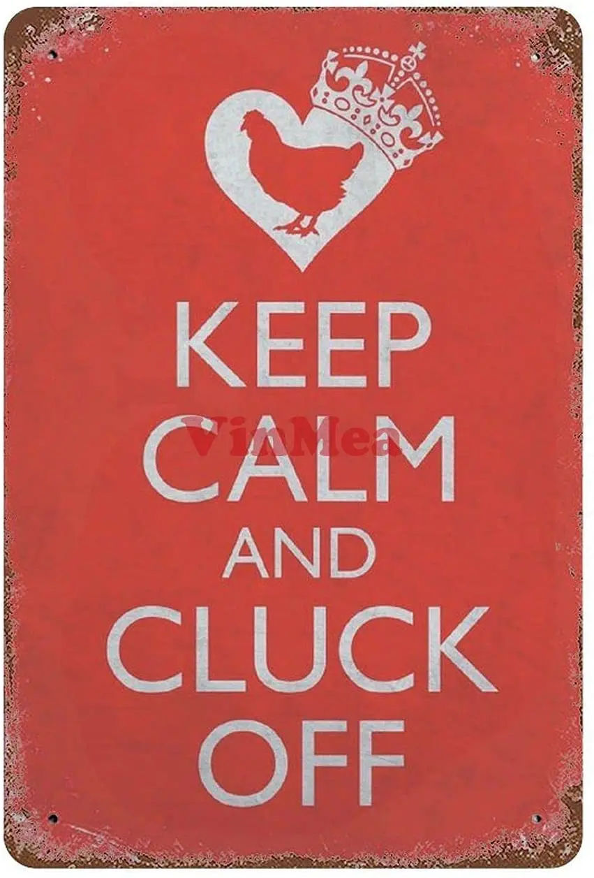 Poster Metal Tin Sign Keep Calm and Cluck Off Retro Wall Art for Home Decorative 8 X 12 Inches
Poster Metal Tin Sign Keep Calm and Cluck Off Retro Wall Art for Home Decorative 8 X 12 Inches