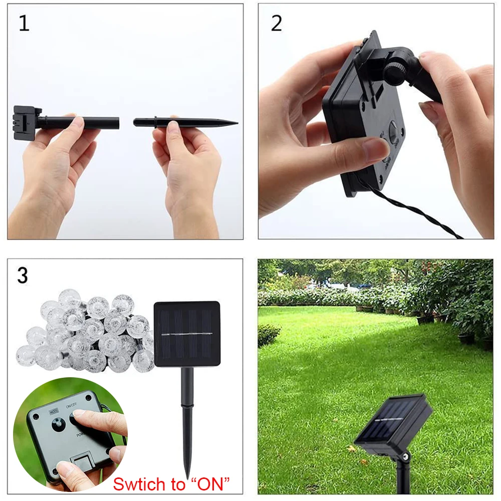 5M 10M 50 LEDS Crystal Ball Solar Power LED Light Outdoor Garden Christmas Decoration String Fairy Lights Garlands Solar Light
5M 10M 50 LEDS Crystal Ball Solar Power LED Light Outdoor Garden Christmas Decoration String Fairy Lights Garlands Solar Light