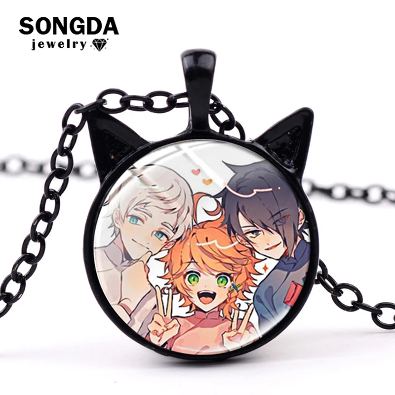 Hot Anime The Promised Neverland Necklace Cosplay Emma Norman Ray Brave Boy Glass Cabochon Cat Ears Metal Chain Pendant Necklace
Hot Anime The Promised Neverland Necklace Cosplay Emma Norman Ray Brave Boy Glass Cabochon Cat Ears Metal Chain Pendant Necklace
