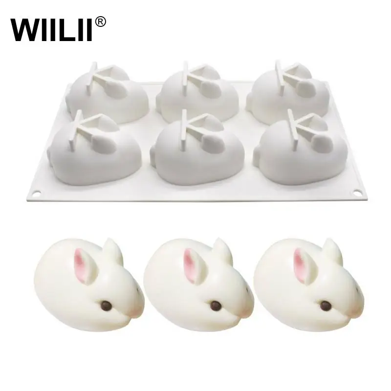 6 Holes Rabbit Silicone Cake Mold For Baking Pudding Chocolate Desserts Mould DIY Soap Molds Cake Decoration Bakeware Tools
6 Holes Rabbit Silicone Cake Mold For Baking Pudding Chocolate Desserts Mould DIY Soap Molds Cake Decoration Bakeware Tools