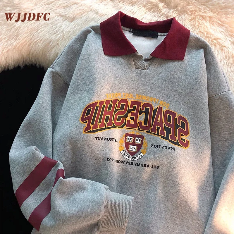 WJJDFC USA Vintage Kawaii Clothes 2021 Spring Autumn Women's Sweatshirt Couples Polo Shirt Preppy Style Oversized Hoodie Sweet
WJJDFC USA Vintage Kawaii Clothes 2021 Spring Autumn Women's Sweatshirt Couples Polo Shirt Preppy Style Oversized Hoodie Sweet
