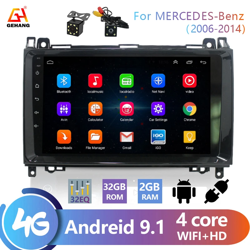 Автомобильный стереоприемник GEHANG, bluetooth, android, 2DIN, навигация для Mercedes B200 AB Class W169 W209 W245
Автомобильный стереоприемник GEHANG, bluetooth, android, 2DIN, навигация для Mercedes B200 AB Class W169 W209 W245