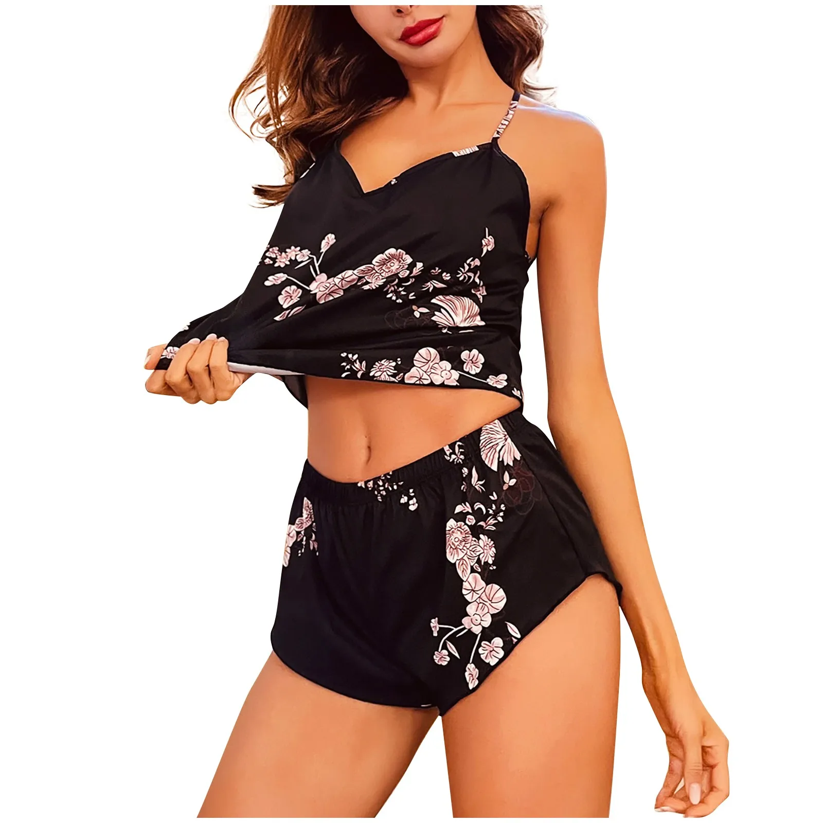 Satin Silk Pajamas Women Lingerie Underwear Sleepwear Leopard Shorts Tank Tops Sexy Female V-Neck Sleeveless Nightwear loungewea
Satin Silk Pajamas Women Lingerie Underwear Sleepwear Leopard Shorts Tank Tops Sexy Female V-Neck Sleeveless Nightwear loungewea