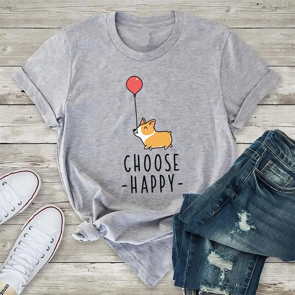 Choose Happy Corgi T-shirt Funny Dog Tshirt Happy Tee Shirts Corgi lover momy Gift Dog Quote Tshirt
Choose Happy Corgi T-shirt Funny Dog Tshirt Happy Tee Shirts Corgi lover momy Gift Dog Quote Tshirt