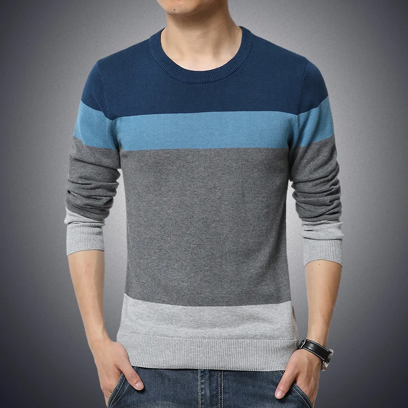 Casual Men's Sweater O-neck Striped Slim Fit Knittwear Autumn Mens Sweaters Pullovers Pullover KS0880
Casual Men's Sweater O-neck Striped Slim Fit Knittwear Autumn Mens Sweaters Pullovers Pullover KS0880