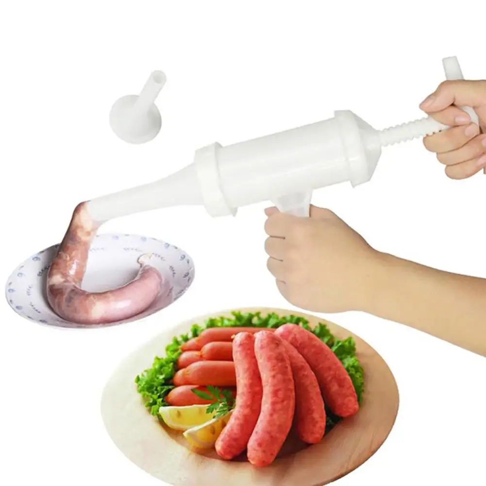 DIY Manual Sausage Stuffer Pork Mutton Meat Filler Maker Tool with Funnel Tube Kitchen Meat Poultry Tools
DIY Manual Sausage Stuffer Pork Mutton Meat Filler Maker Tool with Funnel Tube Kitchen Meat Poultry Tools