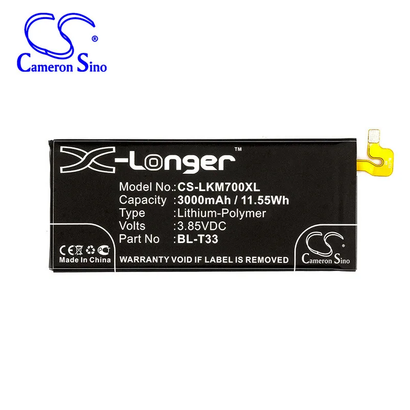 

CameronSino for LG M700A M700AN M700DSK M700N Q6 Q6a BL-T33 battery