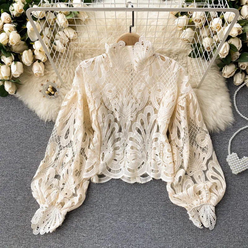 Y2K Candy Color Blouses For Women Clothes Lace Hollow Out OL Blusas Female Fashion Shirts Sexy Loose Office Lady Top Tees S127
Y2K Candy Color Blouses For Women Clothes Lace Hollow Out OL Blusas Female Fashion Shirts Sexy Loose Office Lady Top Tees S127