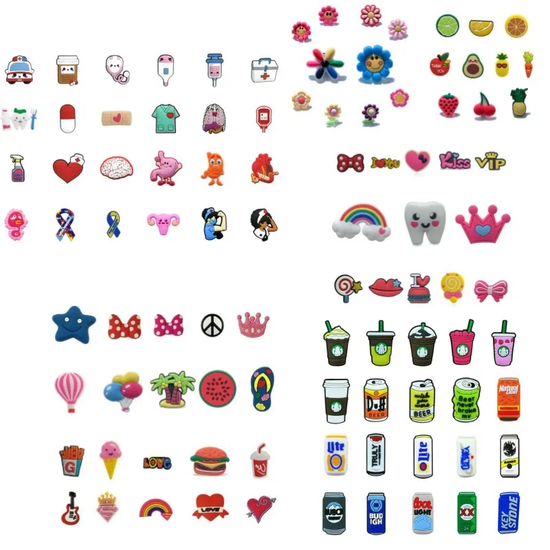 100pcs Medical Nurse PVC Shoe Charms Animal Unicorn Dinosaur Clog Accessories Crystal Flower Rainbow Garden Sandal Decorations
100pcs Medical Nurse PVC Shoe Charms Animal Unicorn Dinosaur Clog Accessories Crystal Flower Rainbow Garden Sandal Decorations