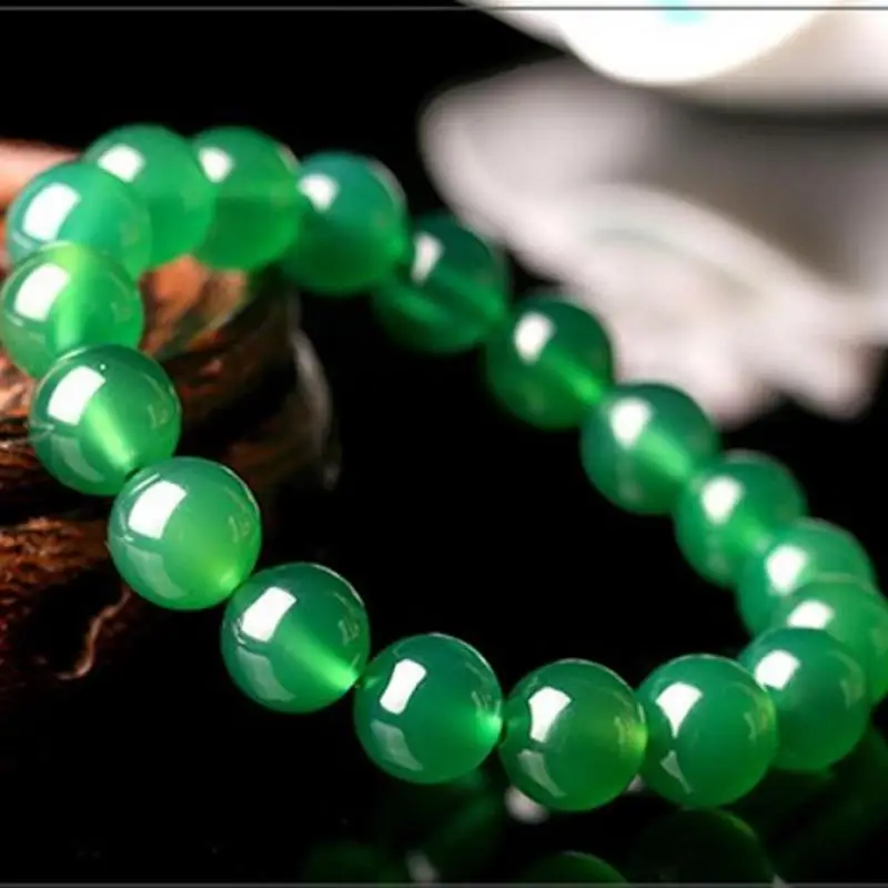 Natural Green Agate Jade 6-14mm Bead Bracelet Elastic Bangle Charm Jewellery Fashion Hand-carved Man Woman Luck Gifts Amulet
Natural Green Agate Jade 6-14mm Bead Bracelet Elastic Bangle Charm Jewellery Fashion Hand-carved Man Woman Luck Gifts Amulet