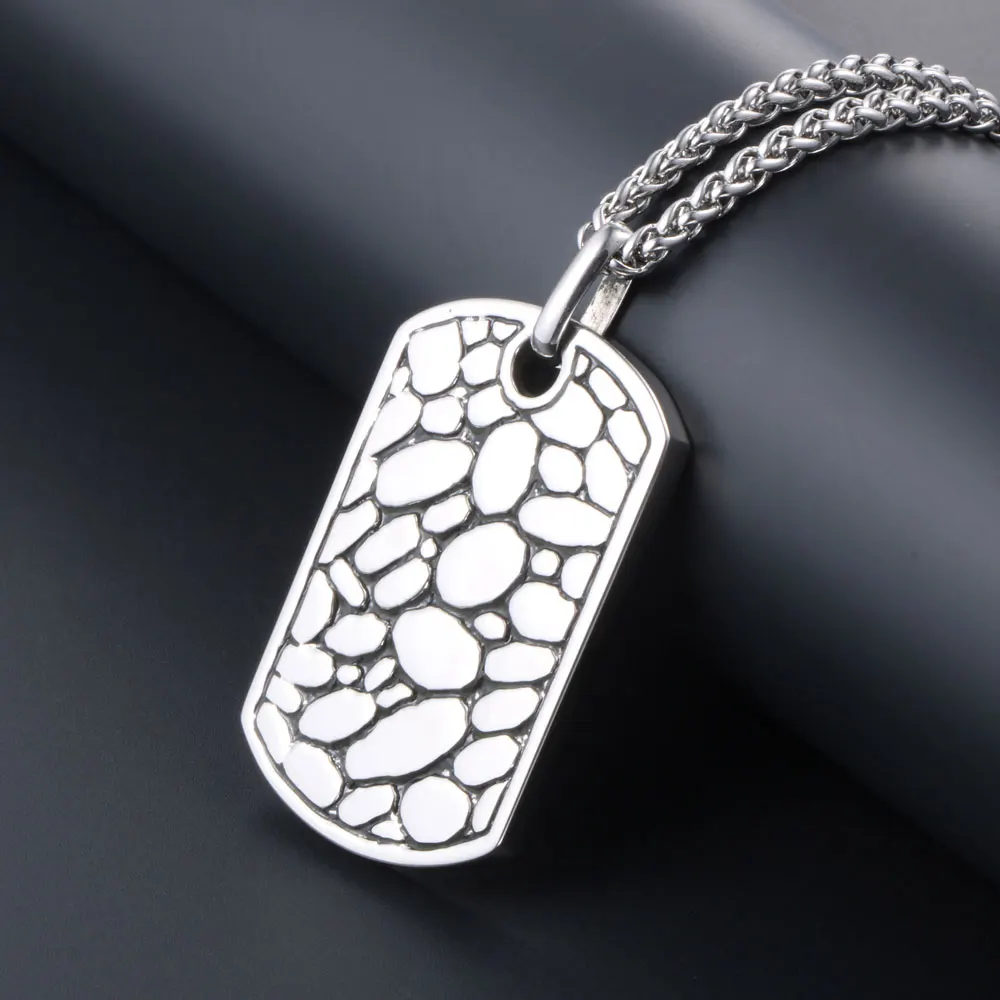 JHSL New Men Tag Pendant Necklace Male 55/60/70cm Stainless Steel Chain Silver Color Fashion Jewelry Gift Dropship
JHSL New Men Tag Pendant Necklace Male 55/60/70cm Stainless Steel Chain Silver Color Fashion Jewelry Gift Dropship